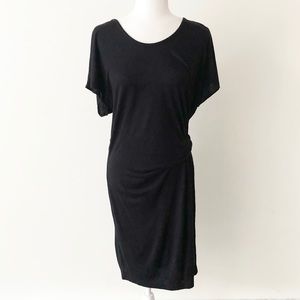 GAP | Black Gathered Waist Draped Shirt Dress NWT